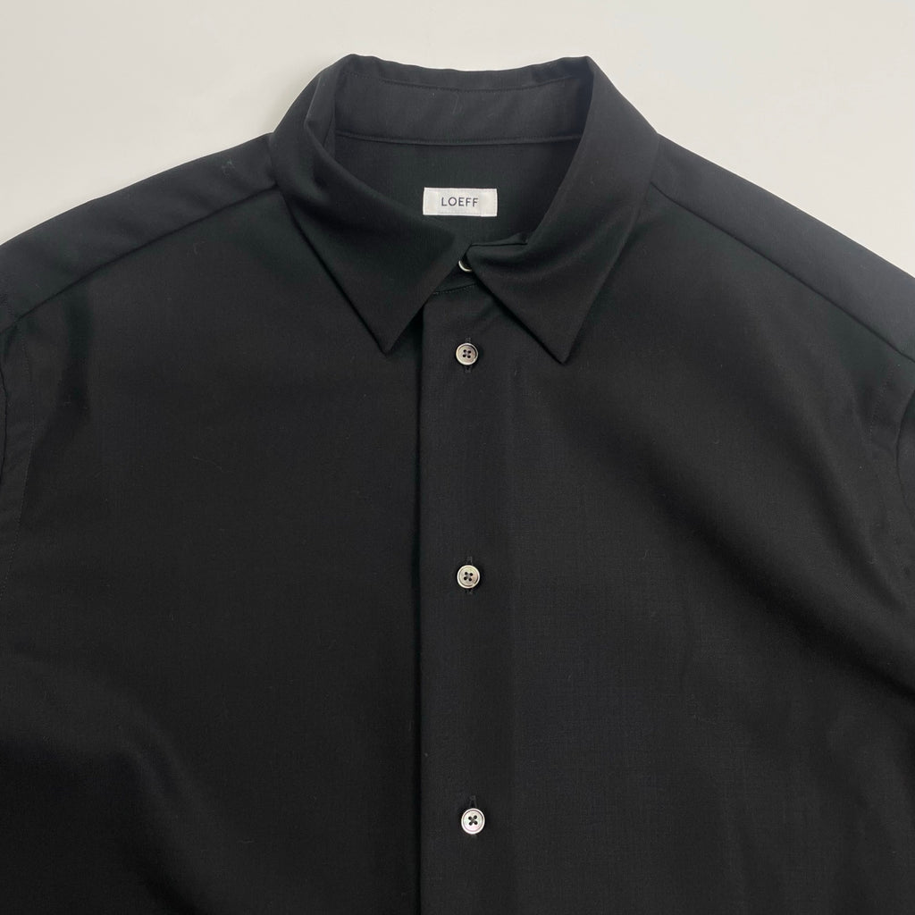 LOEFF ISETAN SALON別注 ロエフ 伊勢丹 / LF W GABA REG SHT ギャバジンウールシャツ 参考定価：32,000+tax SIZE:1