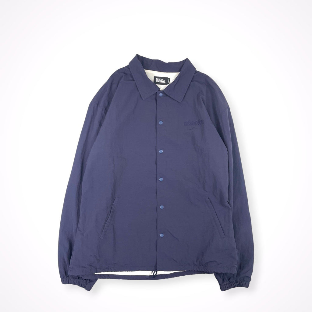stacks bookstore × FIRST DOWN / コラボ 刺繍ロゴコーチジャケット ネイビー SIZE:XL