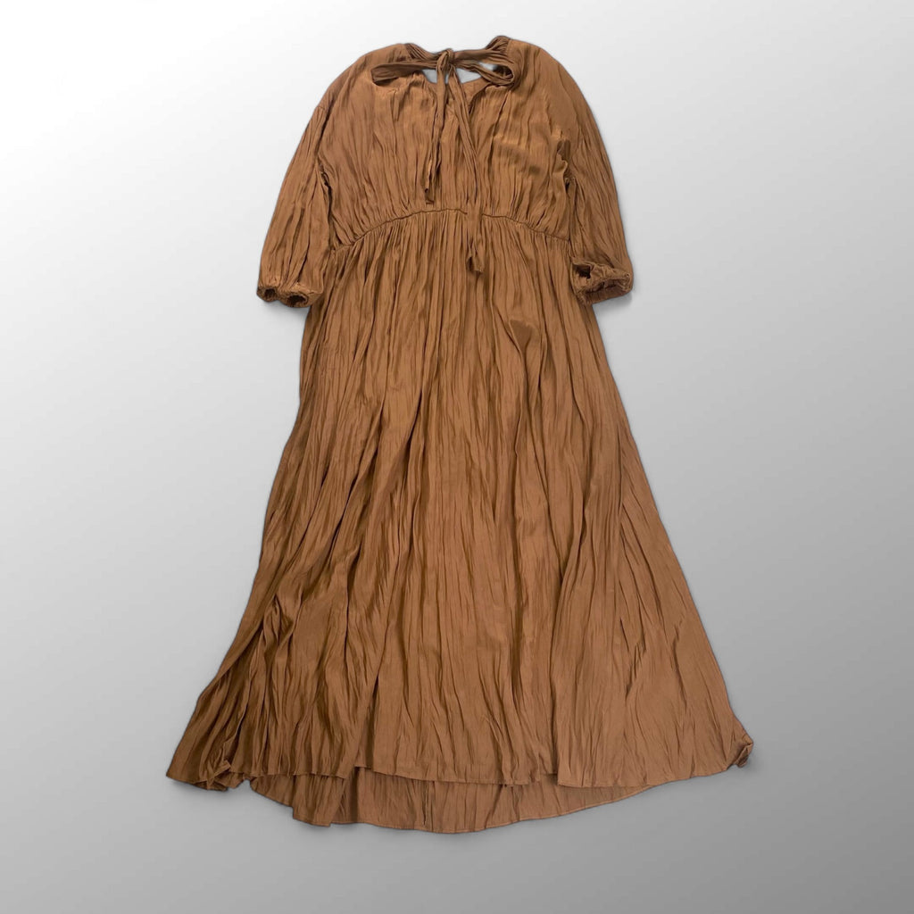 Mila owen ミラオーエン / バックリボンギャザーワンピース ブラウン 参考定価：12,200+tax SIZE:1