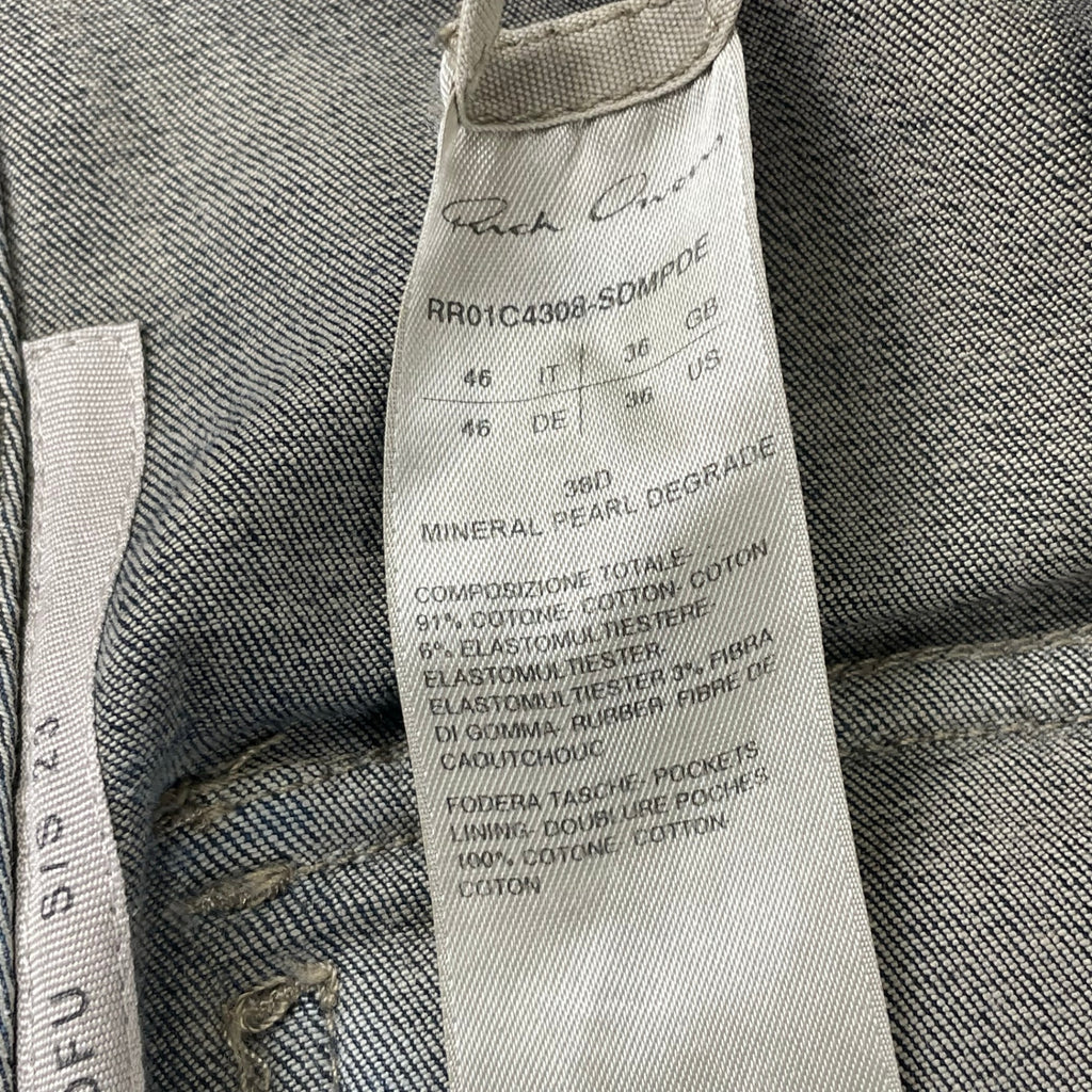 Rick owens リックオウエンス / ダブルカーゴジャンボベラロングパンツ 23SS EDFU期 ダークインディゴ タグ付 SIZE：46