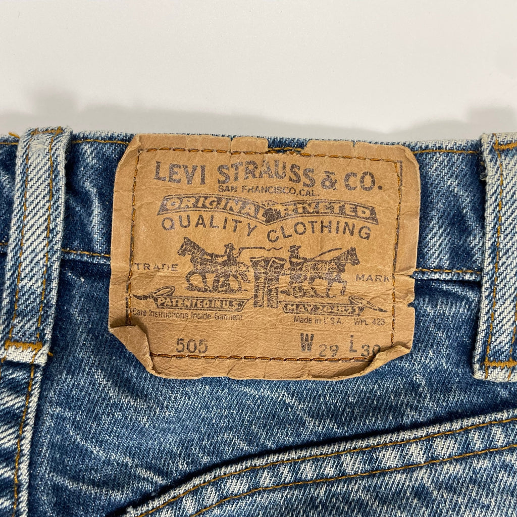 Levi's リーバイス / USA製505 ヴィンテージデニムパンツ オレンジタブ 縦落ち 8-90s SIZE：W29 L30