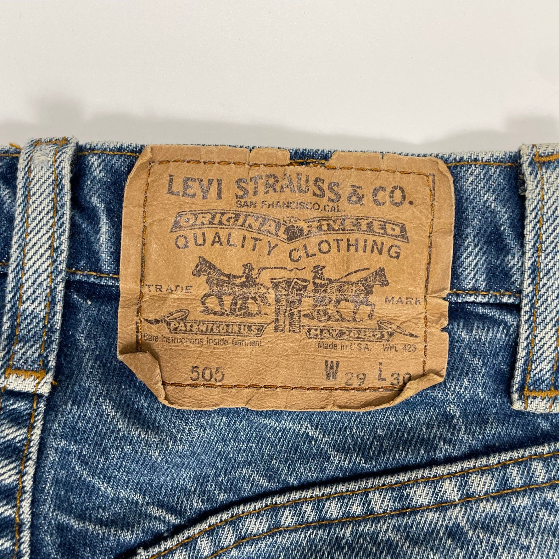 Levi's リーバイス / USA製505 ヴィンテージデニムパンツ オレンジタブ 縦落ち 8-90s SIZE：W29 L30