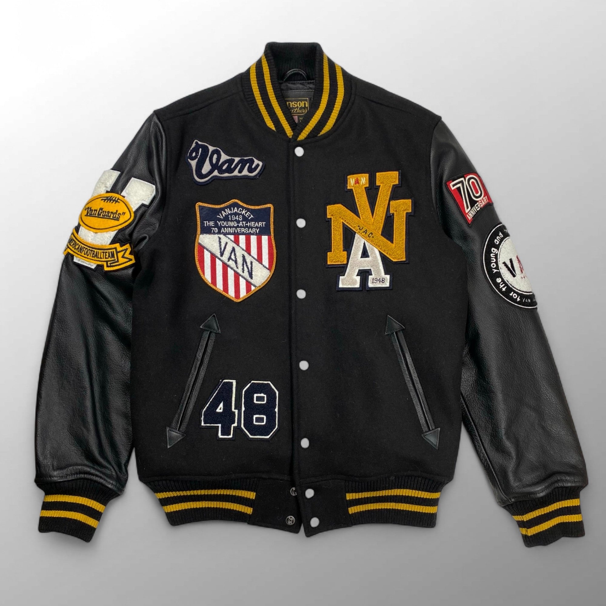 VAN JACKET × vanson ヴァンヂャケット バンソン / 70周年 アワードジャケット フルデコ 未使用品 SIZE:M