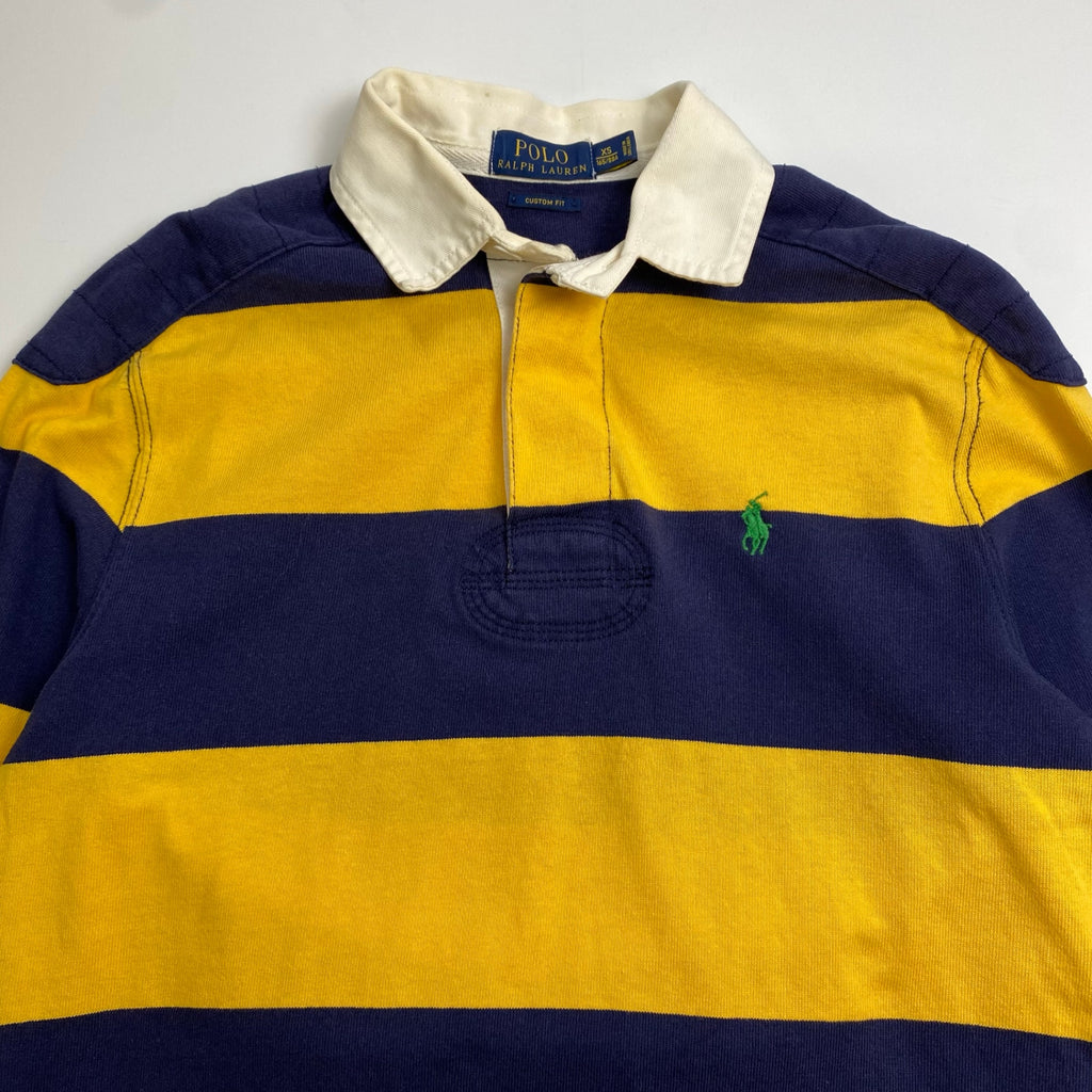 POLO RALPH LAUREN ポロ ラルフローレン / ラガーシャツ ボーダー スモールポニー SIZE:XS