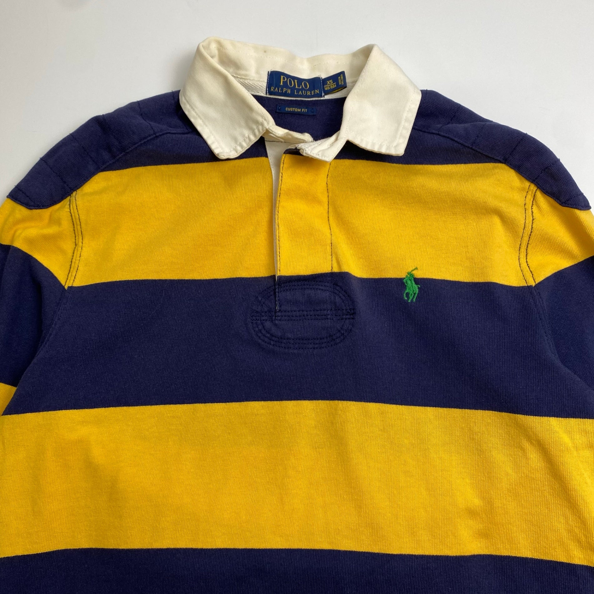 POLO RALPH LAUREN ポロ ラルフローレン / ラガーシャツ ボーダー スモールポニー SIZE:XS