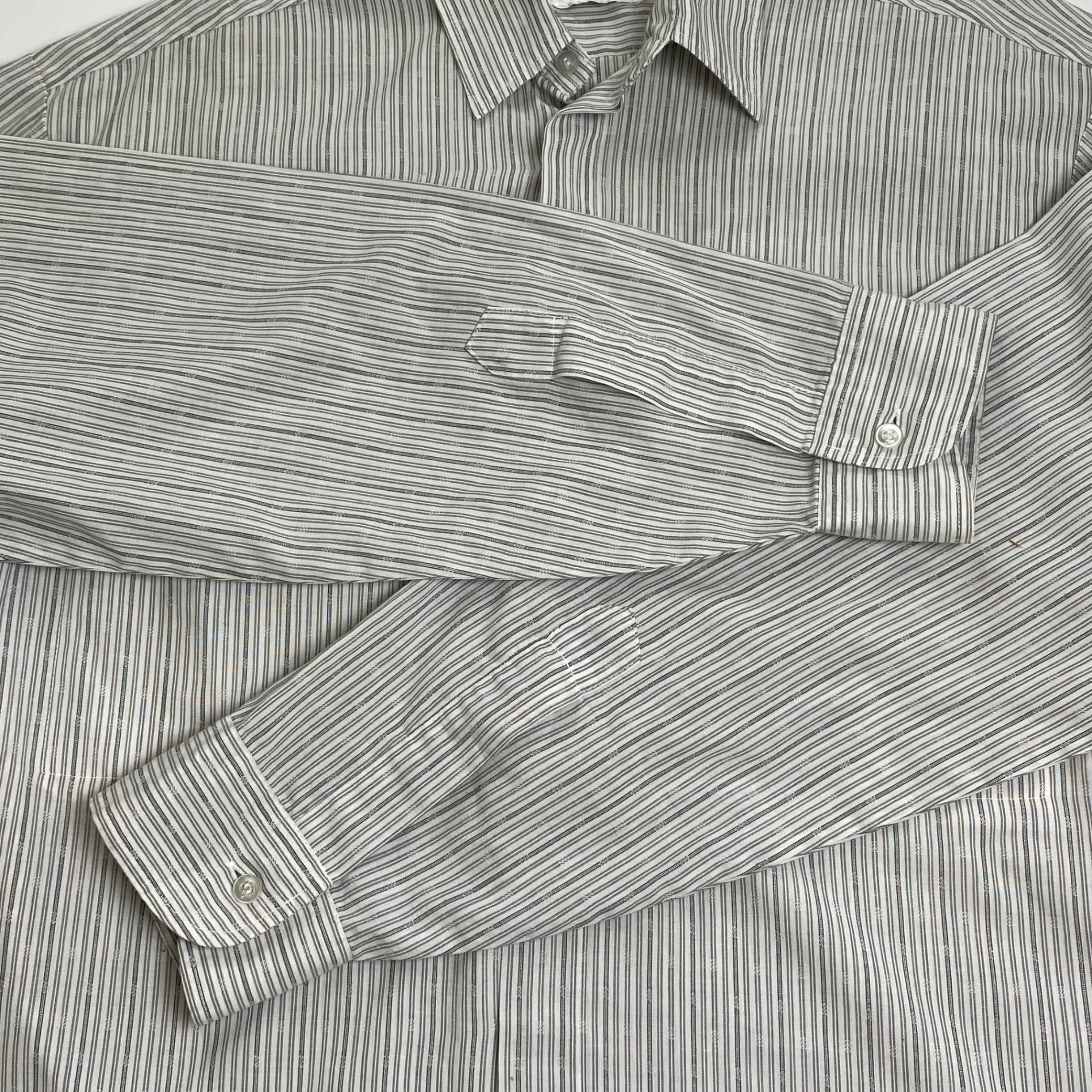 EURO VINTAGE ユーロヴィンテージ / ユーロ ヴィンテージシャツ ホワイト×ライトグレー SIZE:39