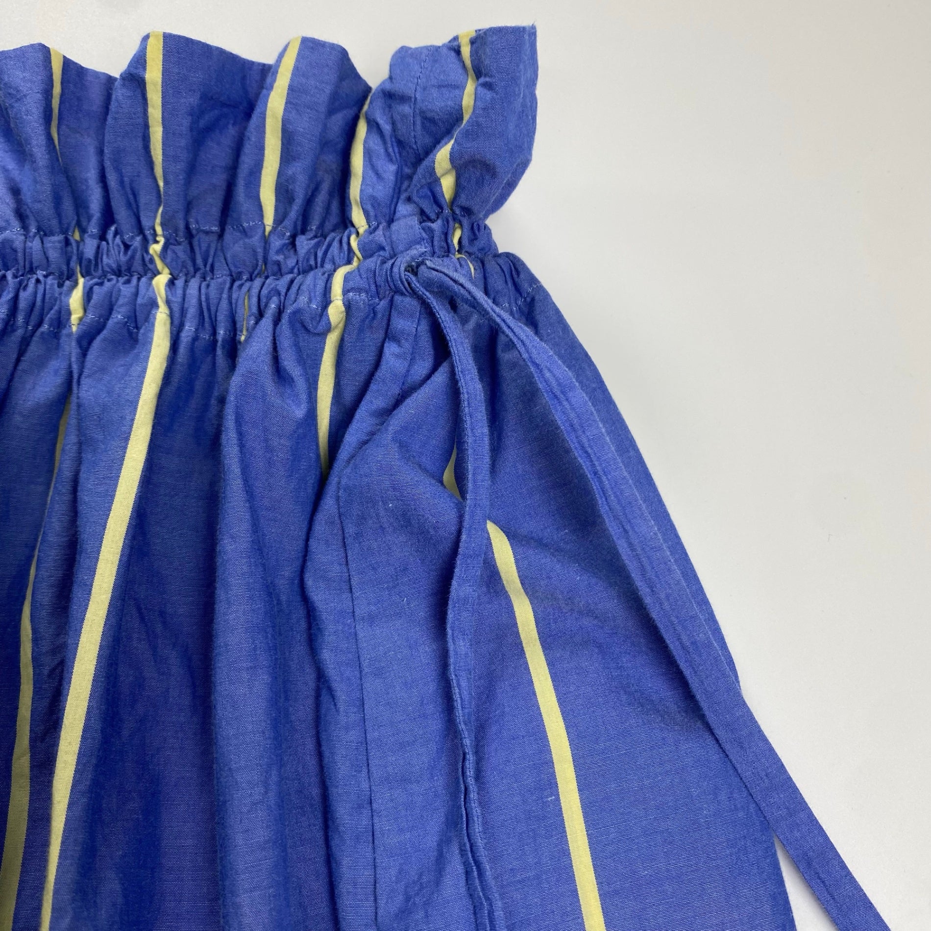 CristaSeya クリスタセヤ / Dopuble Coulisseスカート ストライプ ブルー 参考定価：64,880 SIZE:S