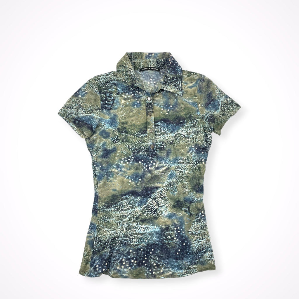 ROBERTA SCARPA / 総柄カットソーシャツ 参考定価：50,000程度 SIZE:42