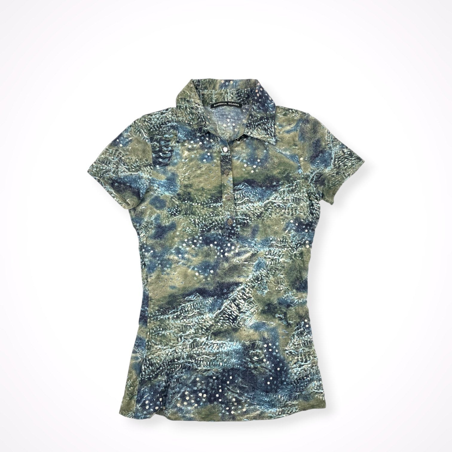 ROBERTA SCARPA / 総柄カットソーシャツ 参考定価：50,000程度 SIZE:42