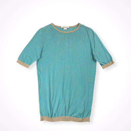 JOHN SMEDLEY / 半袖ボーダーニット 参考定価：40,000程度 SIZE:XS