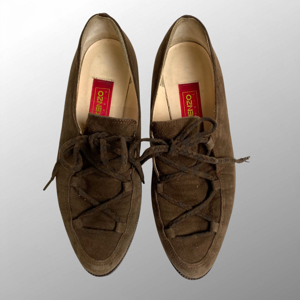 8-90s VINTAGE KENZO ヴィンテージ ケンゾー / スウェードレースアップシューズ SIZE:34 1/2(約22cm程度)