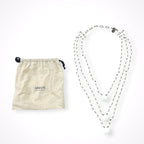 GIORGIO ARMANI / フラワーモチーフ3連ネックレス 参考定価：150,000程度