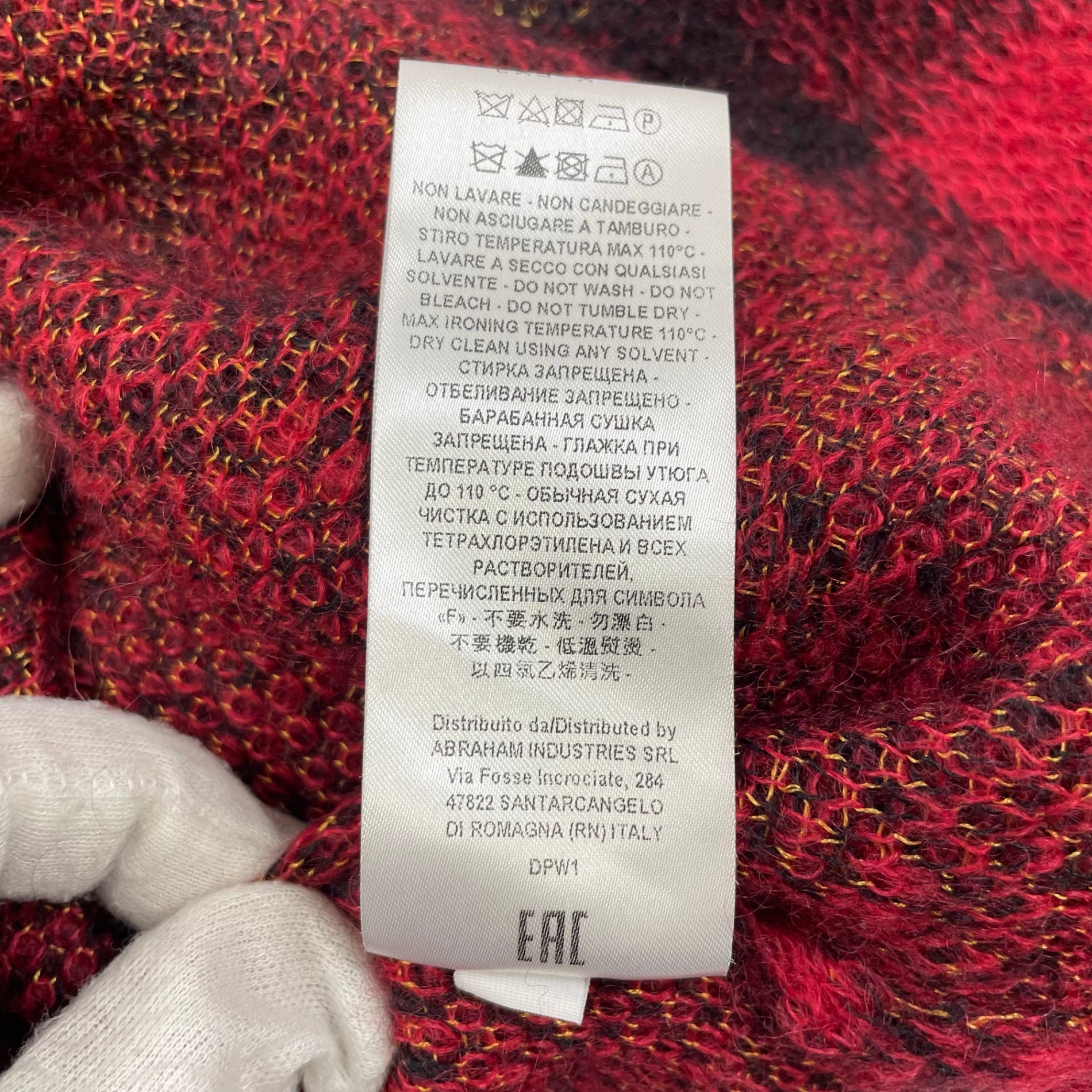 LIVIANA CONTI リビアナコンティ / モヘヤMIXチェックニット 参考定価：32,000程度 SIZE:42