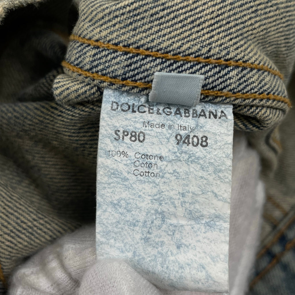 DOLCE＆GABBANA ドルチェ＆ガッバーナ / 02AWクラッシュデニムジャケット インディゴ  SIZE:46