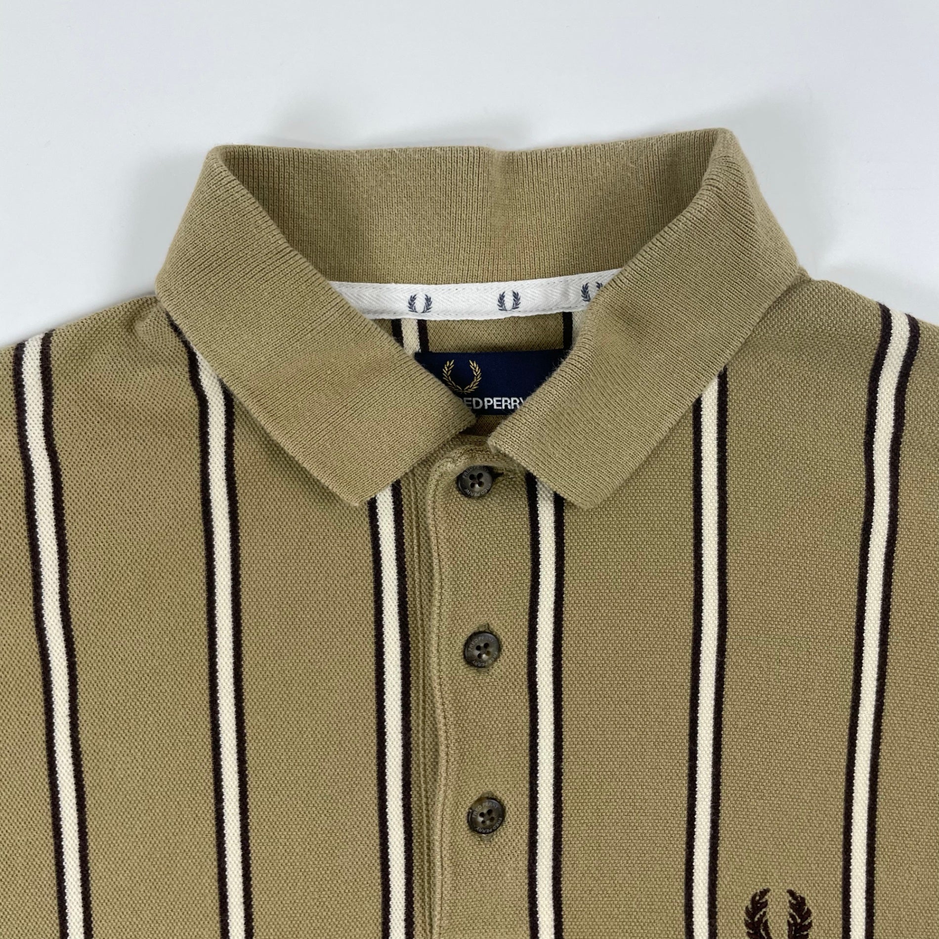 FRED PERRY × JOURNAL STANDARD / 別注 ストライプポロシャツ 参考定価：18,000程度 SIZE:S