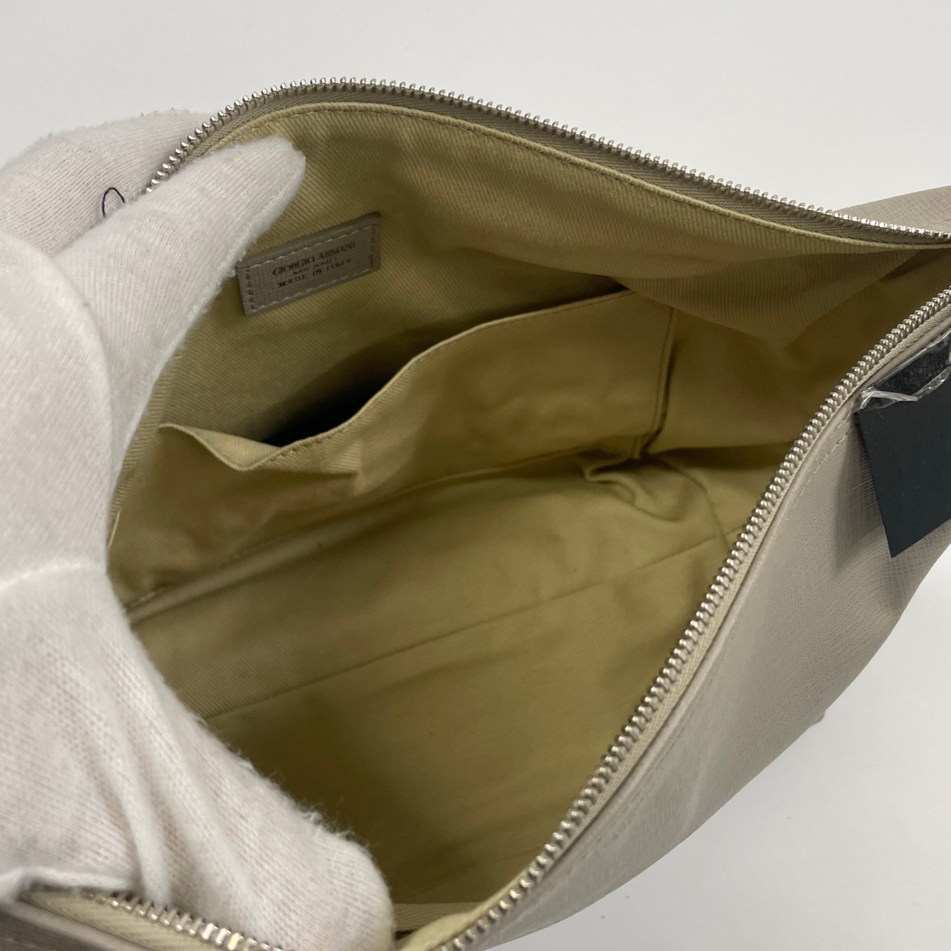 GIORGIO ARMANI ジョルジオ アルマーニ / PORTA TRUCCHI SAFFIANO トラベルポーチ タグ付 参考定価：120,000程度