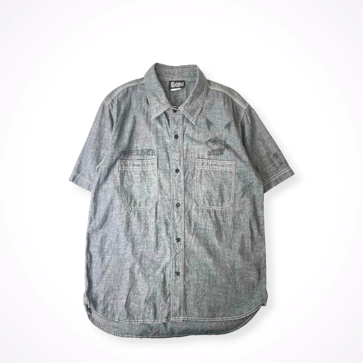 GREASER / グラフィックシャンブレーシャツ 参考定価：16,000程度 SIZE：L