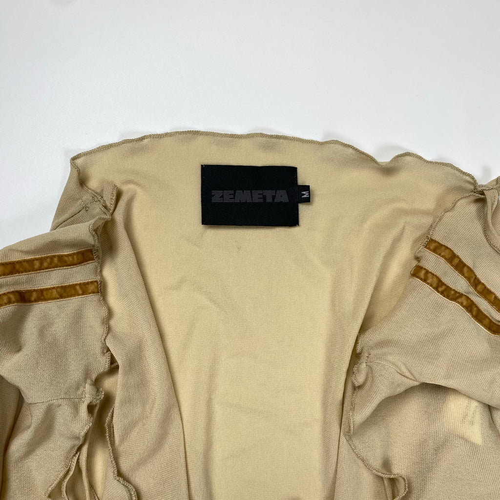 ZEMETA ゼメタ / スカラップボレロ パワーニット 参考定価：16,000程度 SIZE:M