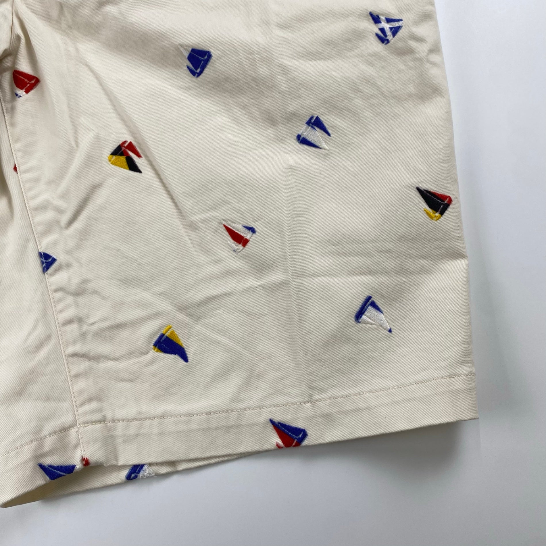 【未使用】 BEAMS PLUS ビームスプラス / 2 Pleats Shorts Embroidery On Print 5ポケット 2タック ハーフパンツ 参考定価：30,000+tax SIZE:L