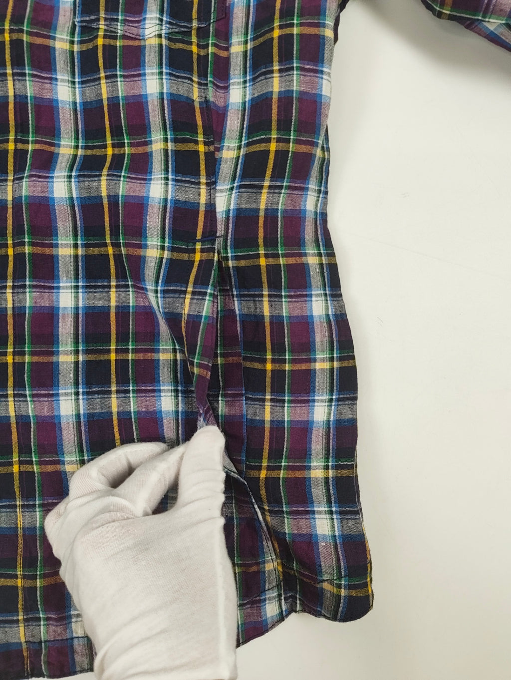 BARACUTA / マドラスチェック リネンシャツジャケット 参考定価：35,000程度 SIZE:42