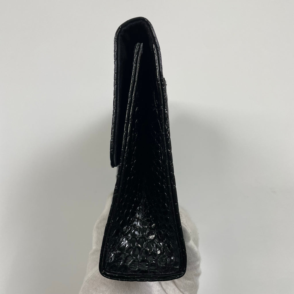49AV JUNKO SHIMADA ジュンコシマダ / クロコ型押しクラッチバッグ ブラック