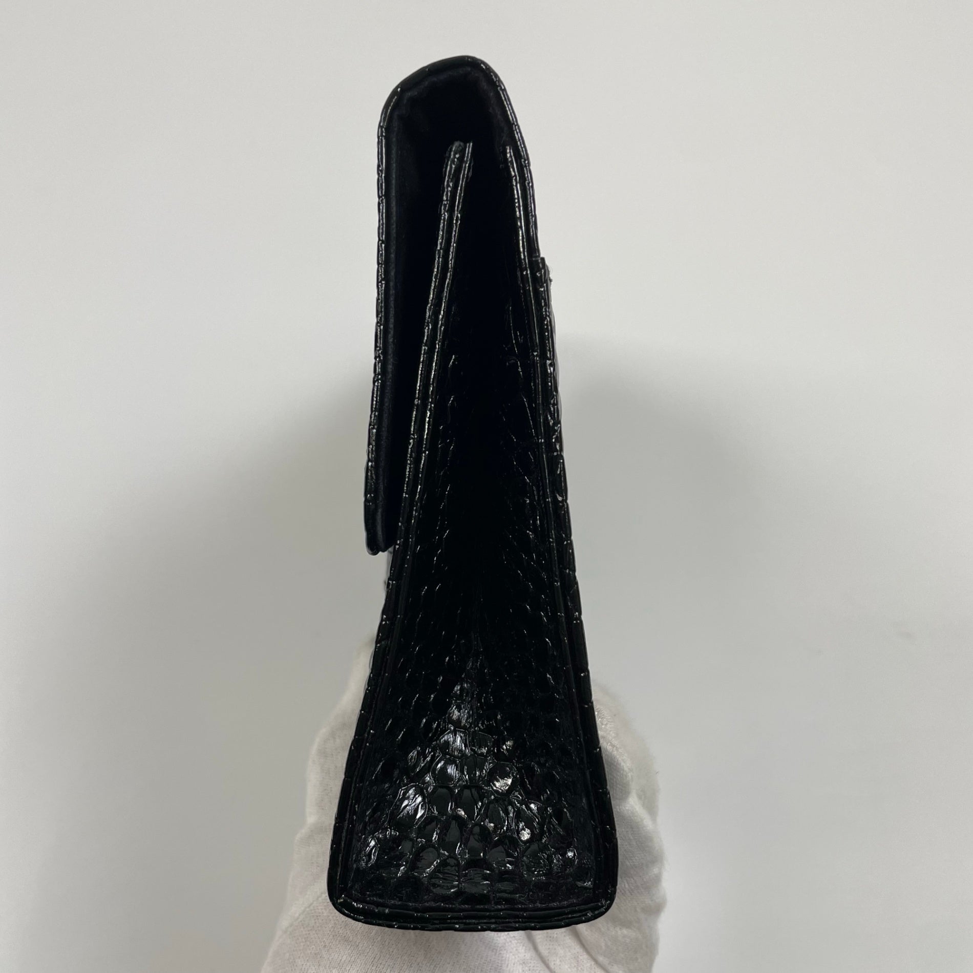 49AV JUNKO SHIMADA ジュンコシマダ / クロコ型押しクラッチバッグ ブラック