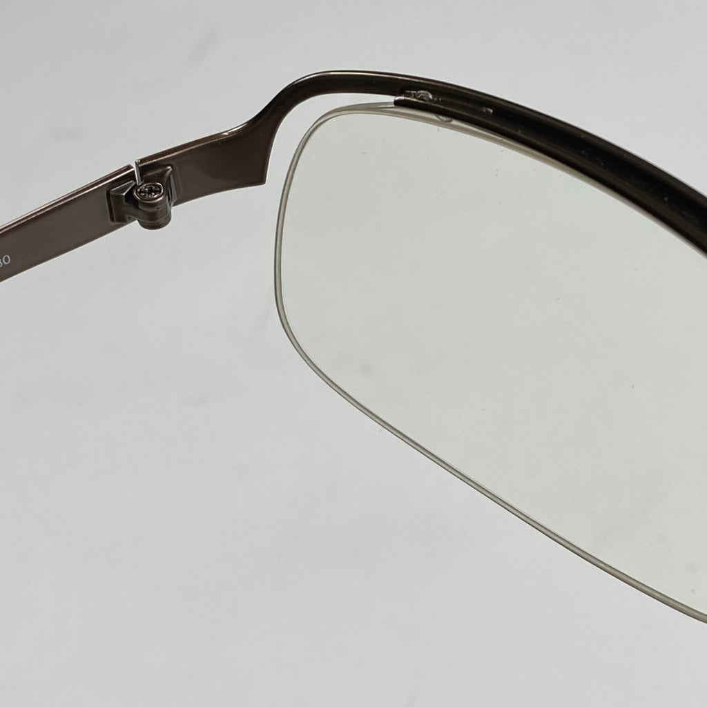 PRADA プラダ / ハーフリム 伊達メガネ 度なしクリアレンズ