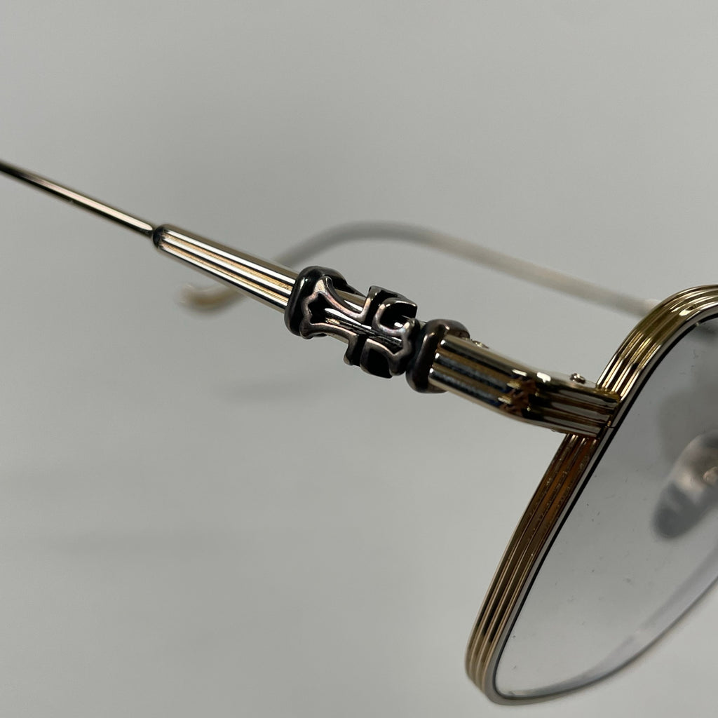 CHROME HEARTS / MAGNUMⅡ ケース付 度なしカラーレンズ ゴールドフレーム SIZE:57□20-135