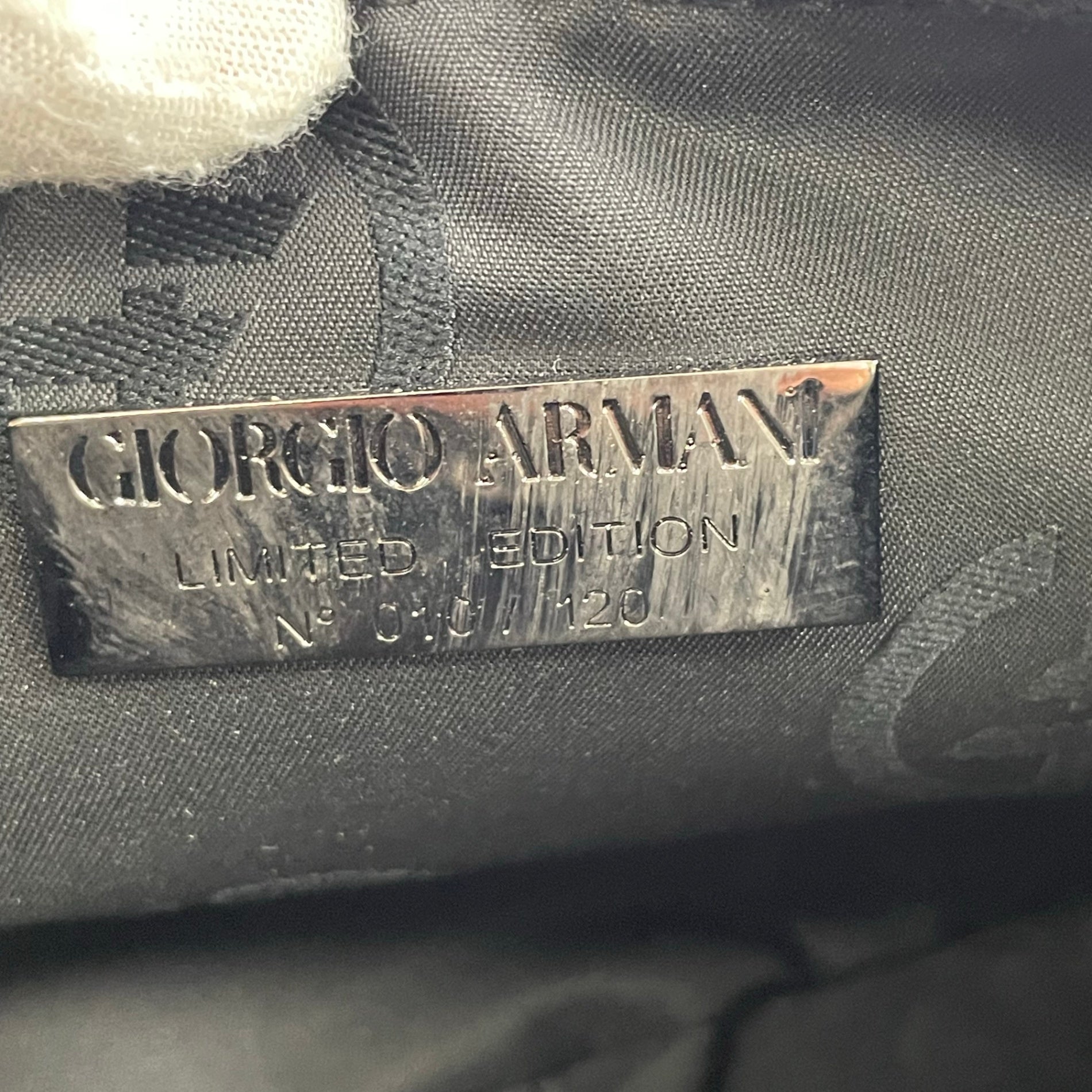 GIORGIO ARMANI / レザーハンドル ミニバッグ LIMITED EDITION 参考定価：180,000程度