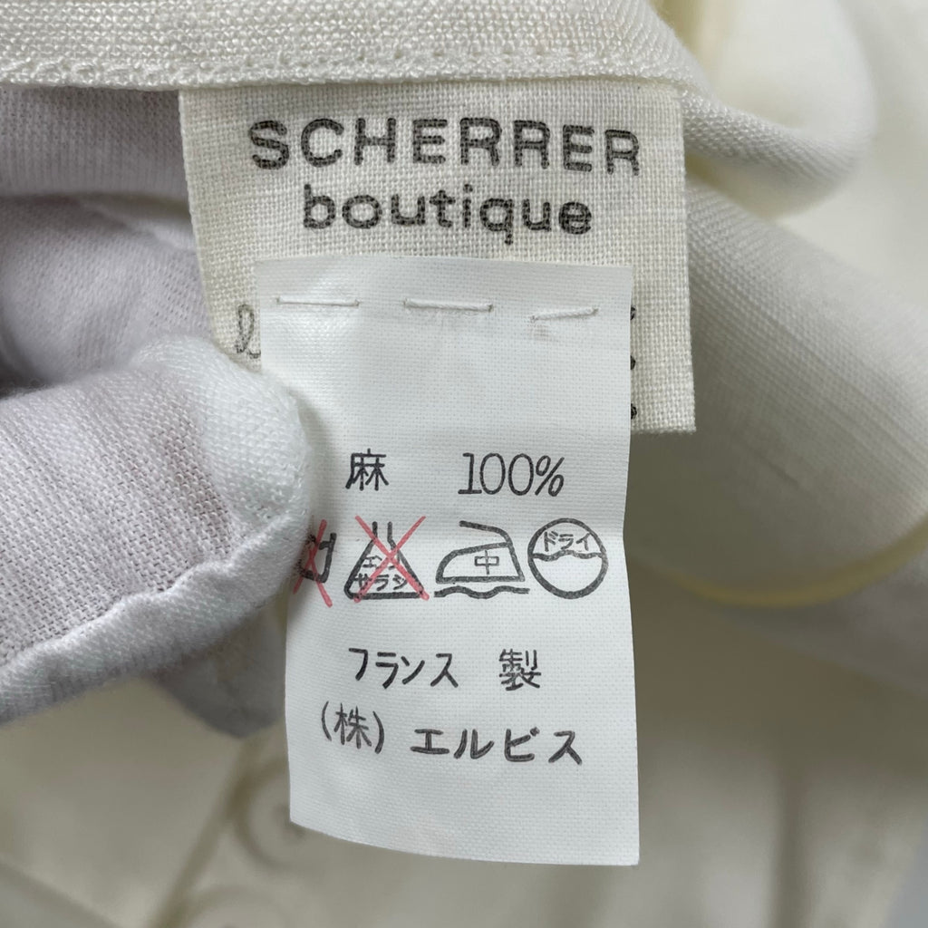 SCHERRER / ヴィンテージリネンベスト フランス製 参考定価：55,000程度