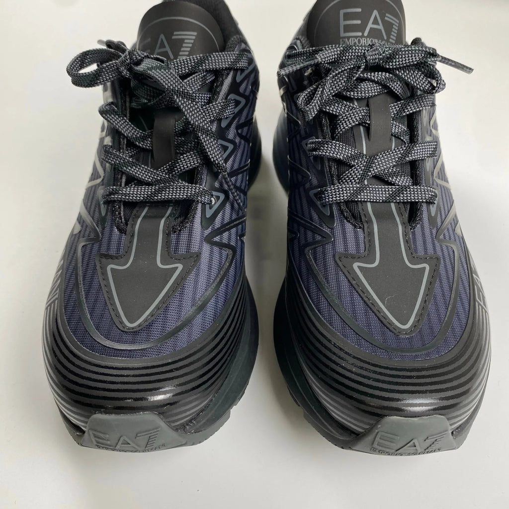 EMPORIO ARMANI エンポリオ アルマーニ / ローカットスニーカー ロゴ 厚底 ネイビー×ブラック 参考定価：45,000程度 SIZE:26cm程度