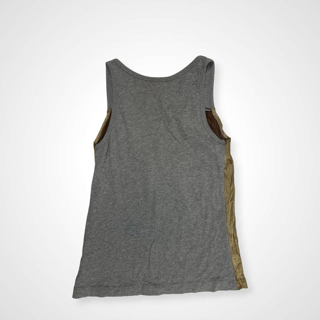 DRIES VAN NOTEN ドリスヴァンノッテン / 2トーンタンクトップ グレー×ゴールド 参考定価：30,000程度 SIZE:XS