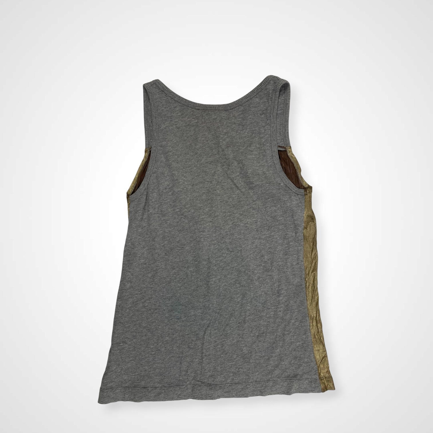 DRIES VAN NOTEN ドリスヴァンノッテン / 2トーンタンクトップ グレー×ゴールド 参考定価：30,000程度 SIZE:XS