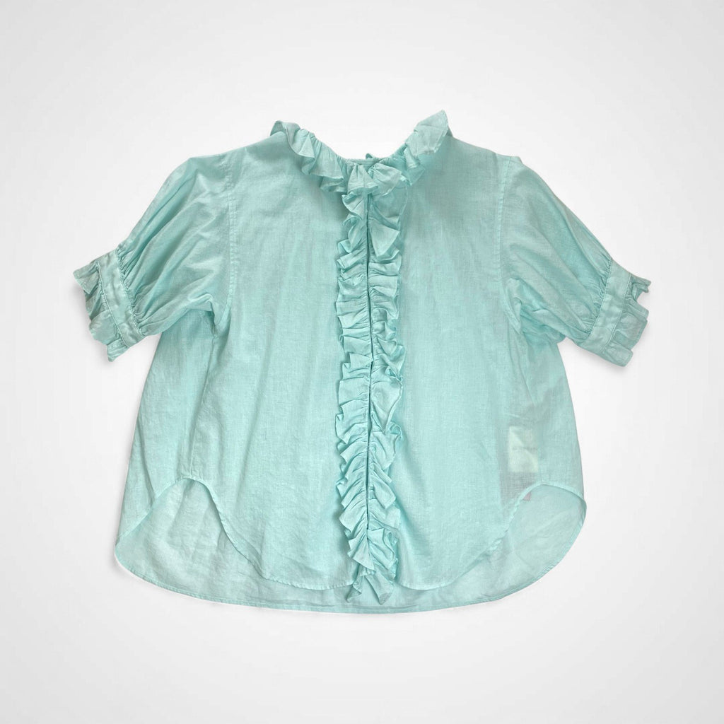 BEAMS BOY ビームスボーイ / コットンリネンフリルギャザーブラウス 未使用 参考定価：14,800+tax SIZE:FREE