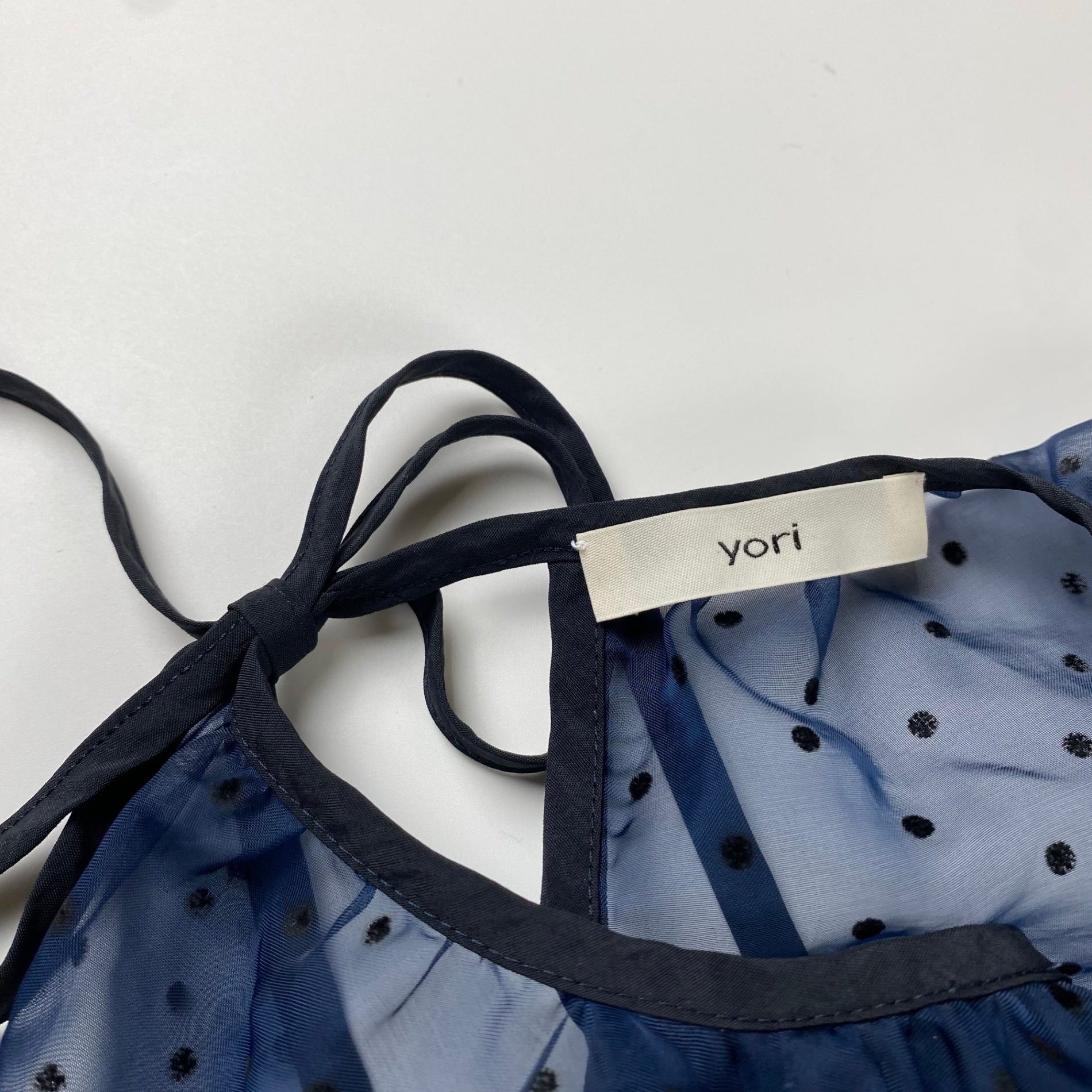 yori ヨリ / ドット柄シアーブラウス SIZE:FREE