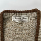Christian Dior MONSIEUR クリスチャンディオール ムッシュ / 2トーンヴィンテージカーディガン ベージュ×ブラウン SIZE:L