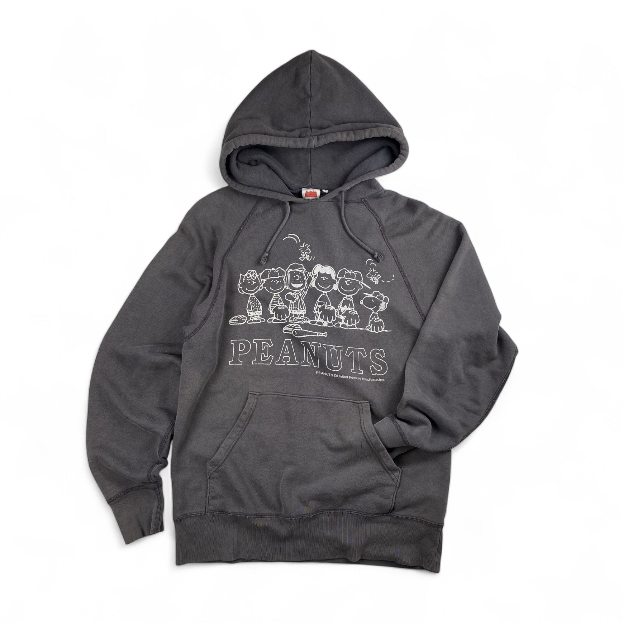 90s VINTAGE PEANUTS ピーナッツ / フェード感 両面プリント  プルオーバーパーカー SIZE：S