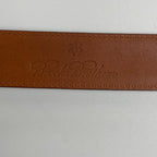 Brooks Brothers ブルックス ブラザーズ / レザーベルト ダークブラウン ゴールドバックル 日本製 美品 全長：105cm
