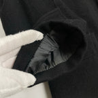 jun ashida ジュン アシダ / VINTAGE ウール×アンゴラ ダブルブレストワイドコート ブラック 参考定価：150,000程度 SIZE：L