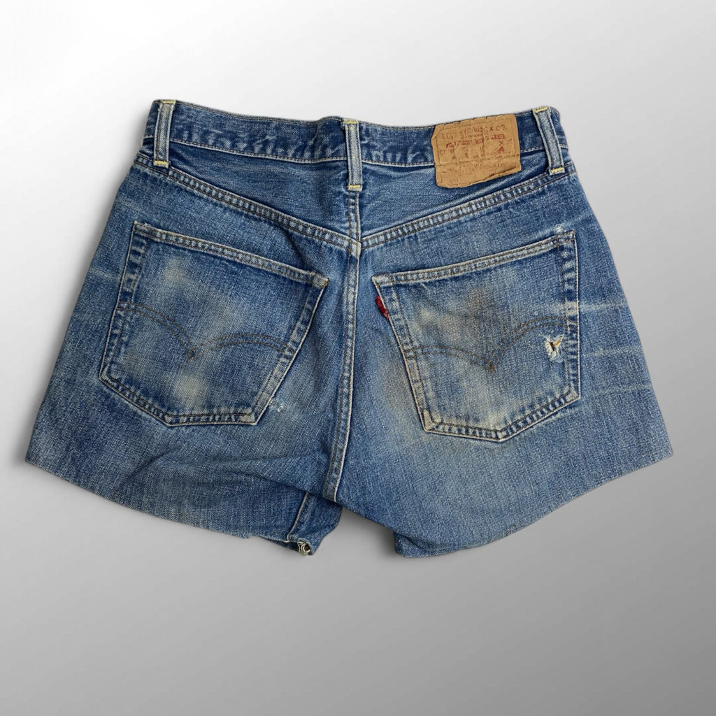60s Levi's リーバイス / 501 BIG E カットオフ ハーフパンツ イエローステッチ 赤耳 SIZE：W79