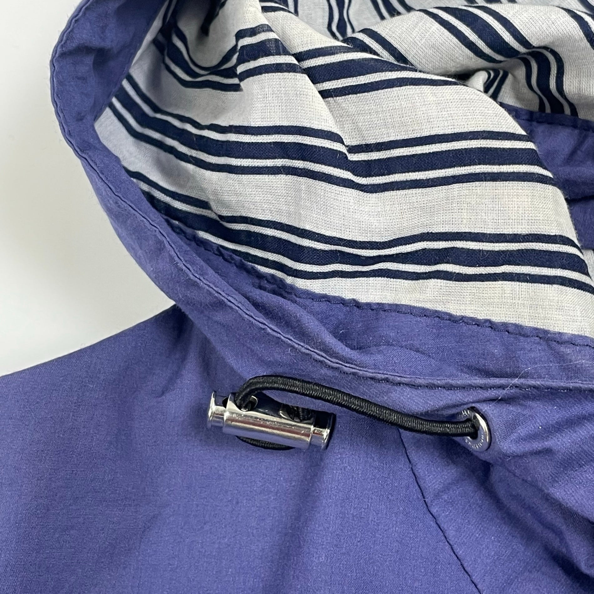 ARMANI COLLEZIONI アルマーニ コレツィオーニ / コットンフーディジャケット ブルー×ホワイト SIZE:46