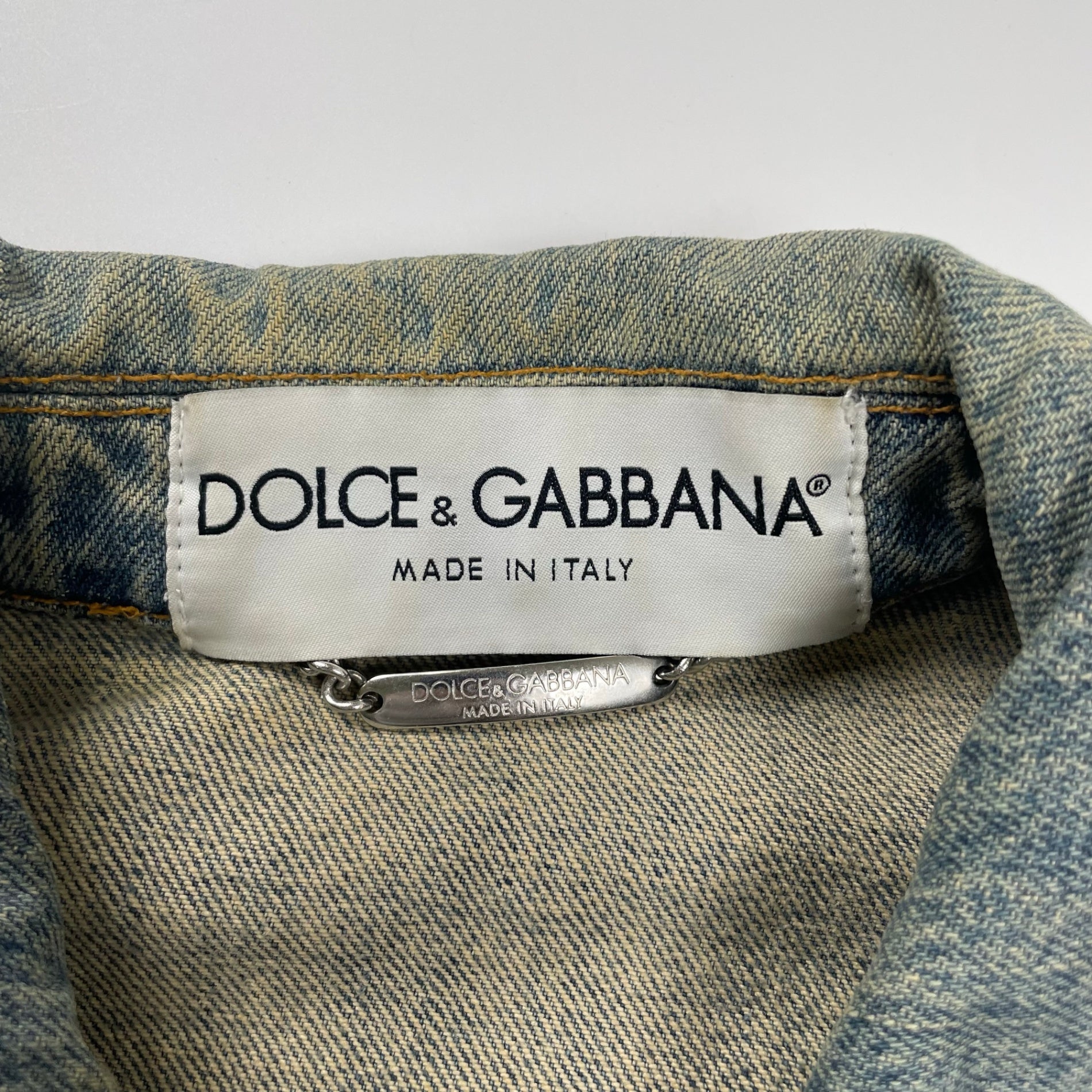 DOLCE＆GABBANA ドルチェ＆ガッバーナ / 02AWクラッシュデニムジャケット インディゴ  SIZE:46