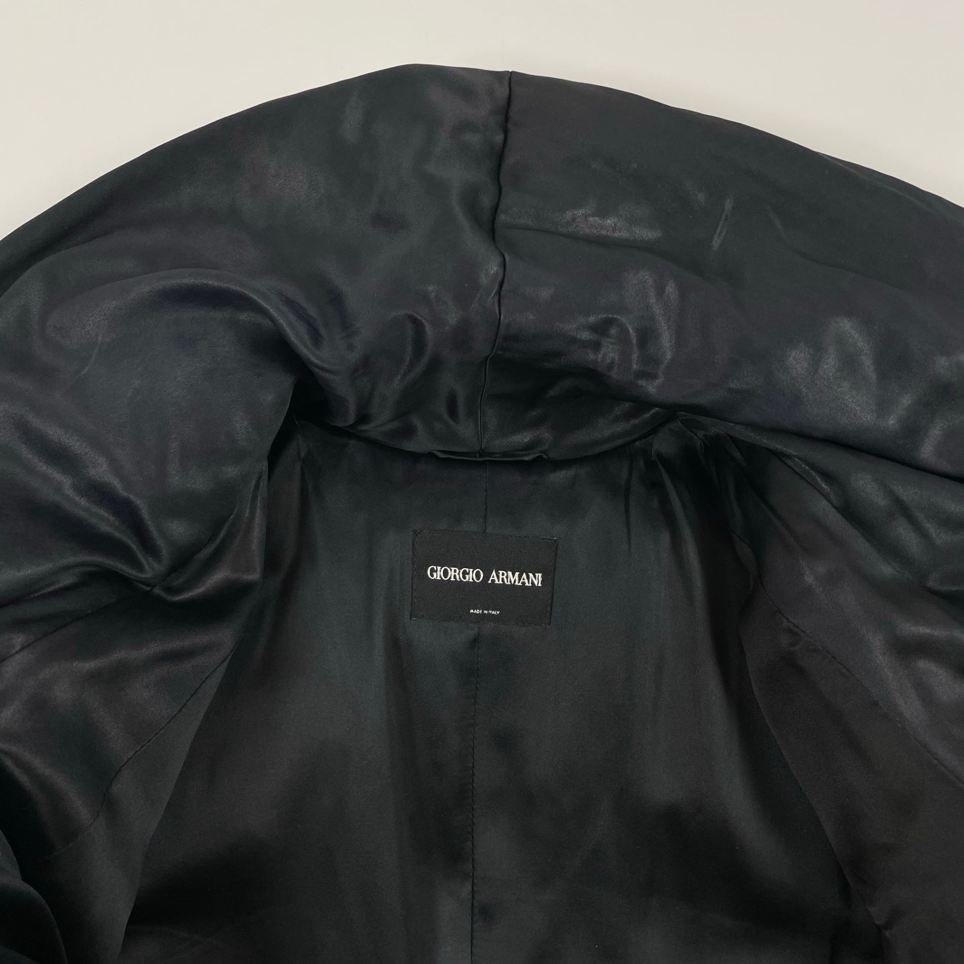 GIORGIO ARMANI / ピュアシルクダウンジャケット BORGO21製 参考定価：600,000程度 SIZE:42