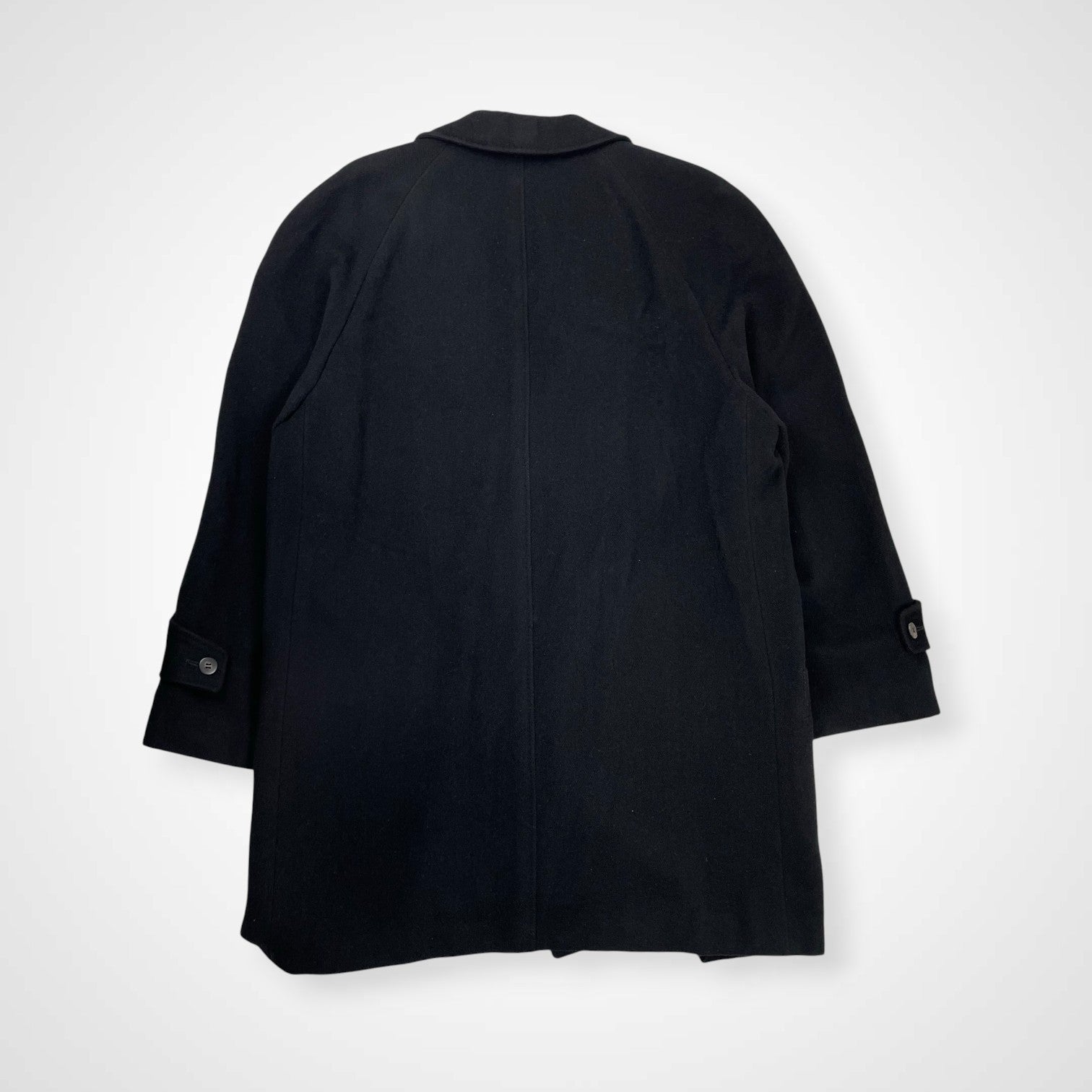 jun ashida ジュン アシダ / VINTAGE ウール×アンゴラ ダブルブレストワイドコート ブラック 参考定価：150,000程度 SIZE：L