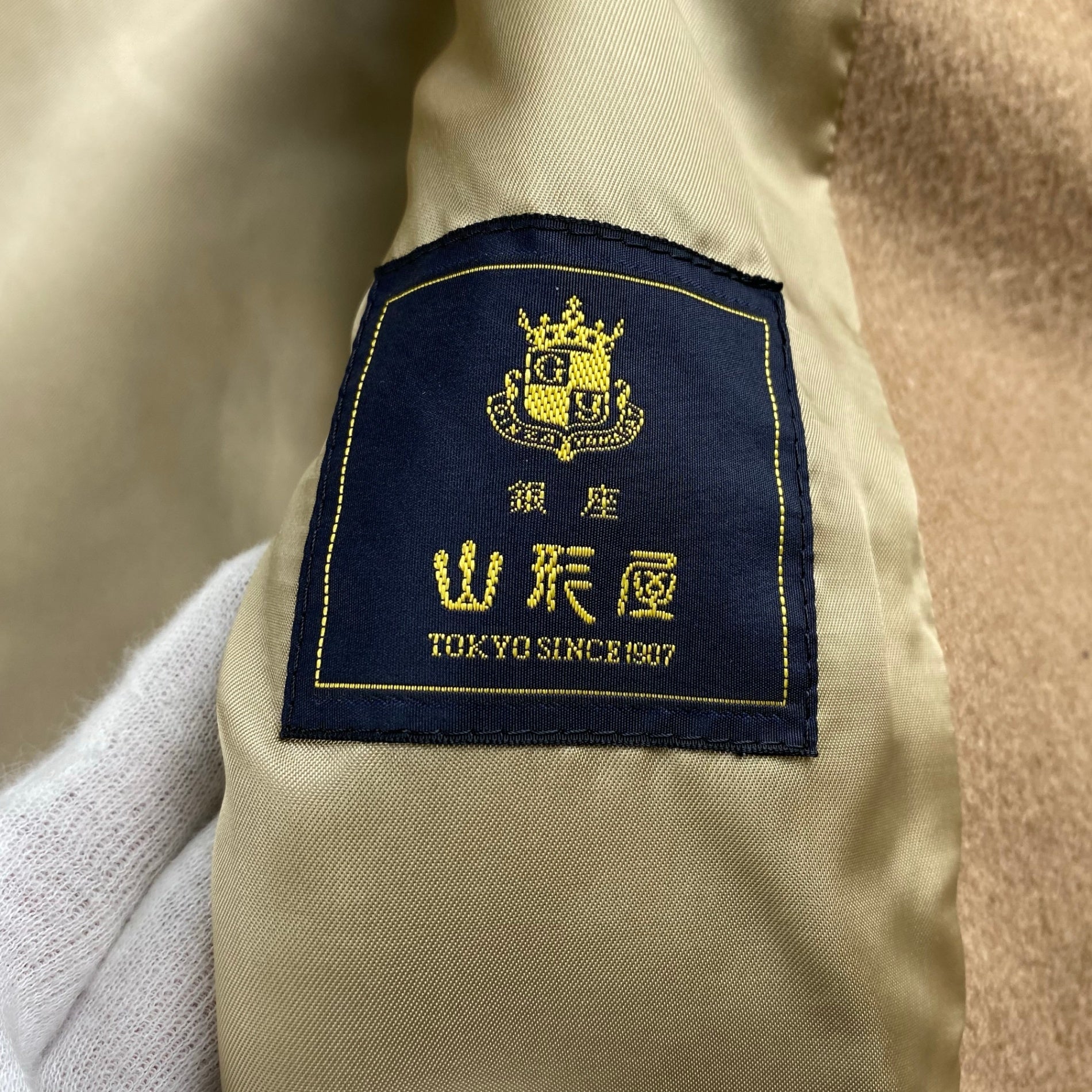 Ermenegildo Zegna社 GINZA YAMAGATAYA仕立て / 最高級ピュアカシミア100％ カシミアコート 水牛ボタン 銀座 老舗テーラー  SIZE：L程度