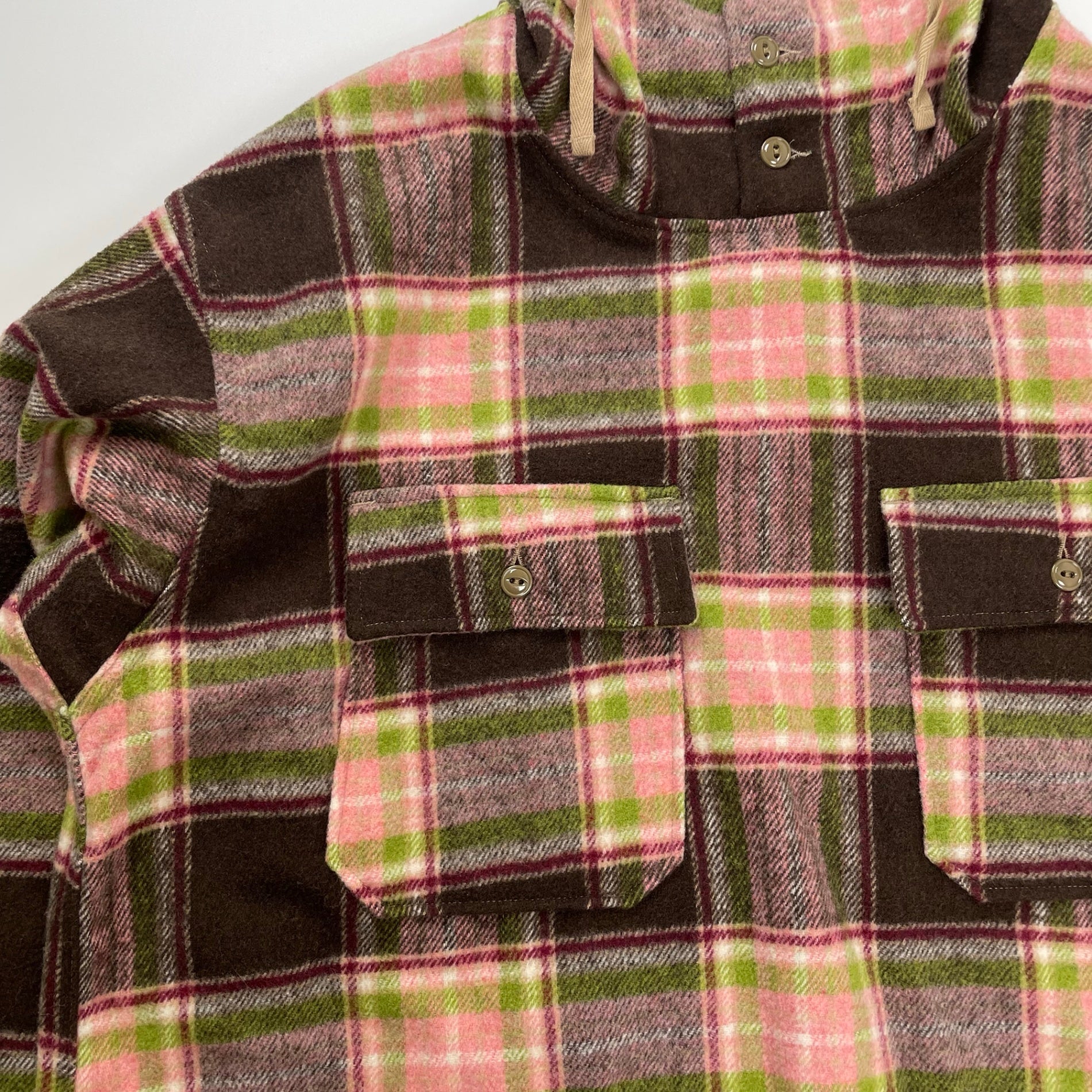 Engineered Garments エンジニアードガーメンツ / CAGOULE SHIRT POLY WOOL PLAID 参考定価：43,000+tax SIZE:S(L程度)