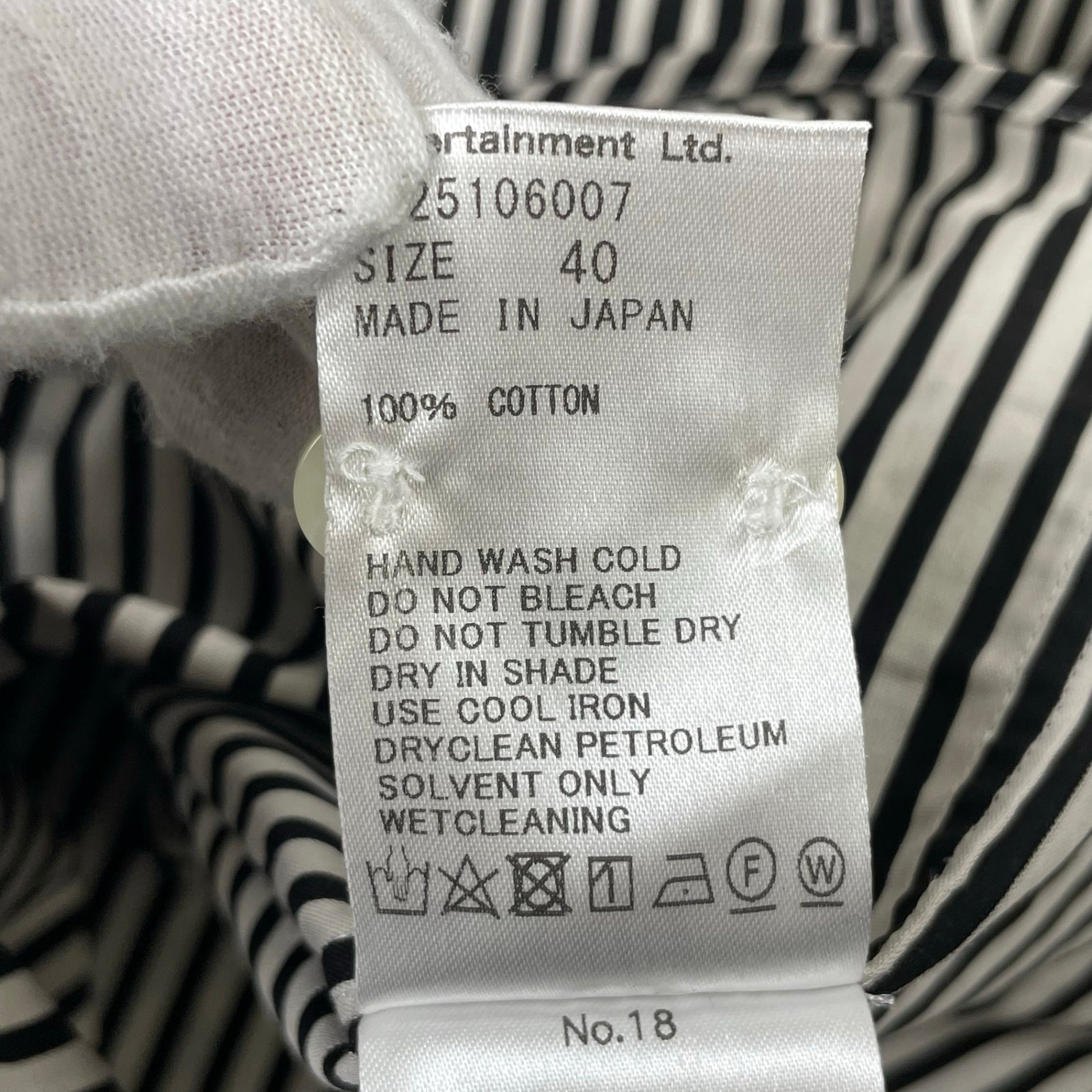 beautiful people / stripe river chin warmer shirt 参考定価：43,000+tax SIZE:40