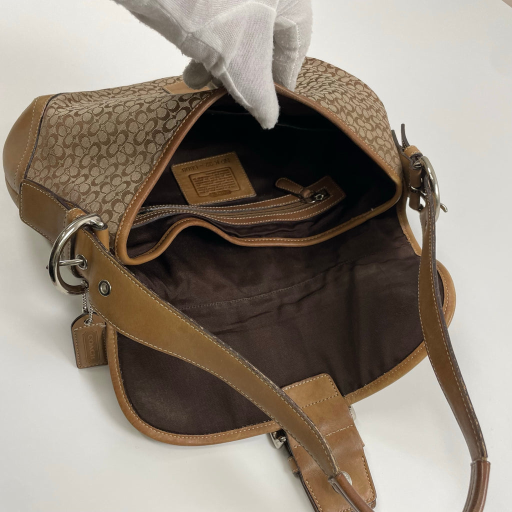 COACH コーチ / ソーホー ミニシグネチャー ワンショルダーバッグ 6808 ブラウン