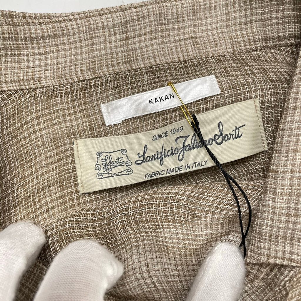 KAKAN / HORIZONTAL COLLAR SHIRT 未使用品 参考定価：52,000+tax SIZE:FREE