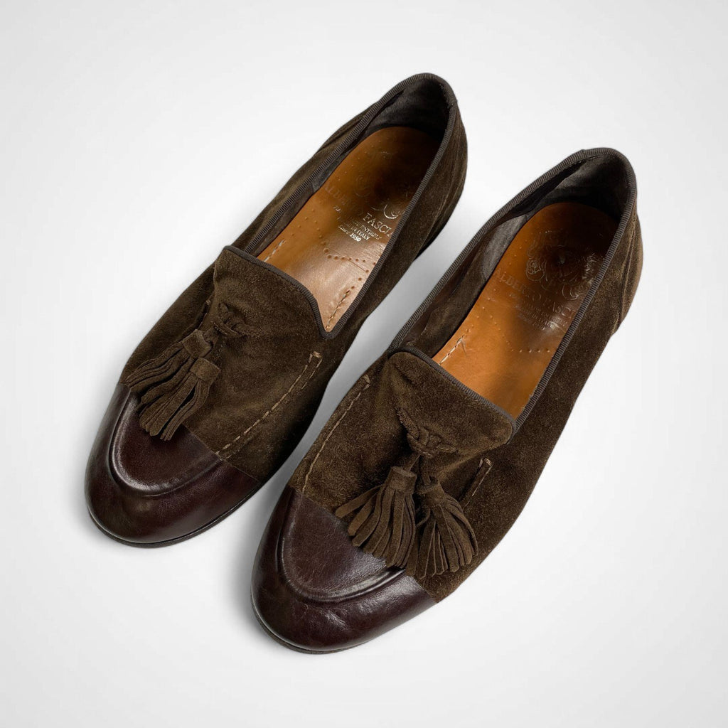 ALBERTO FASCIANI  アルベルト ファッシアーニ / レザー×スウェード切替ローファー 参考定価：70,000程度 SIZE：41(26.5程度)